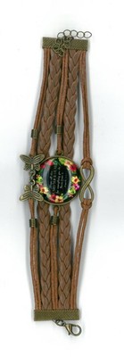 Bransoletka rzemyk - Above all - brąz