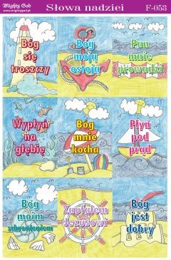 Naklejki mini zestaw - Bóg się troszczy 