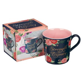 Kubek ceramiczny - Strength and Dignity Pink Roses