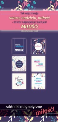 Zakładki Magnetyczne - Miłość - 6 sztuk