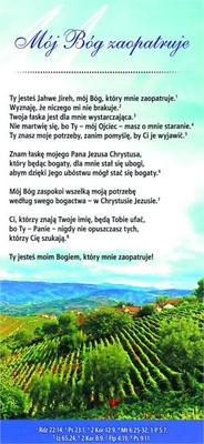 Karta proklamacja - Mój Bóg zaopatruje