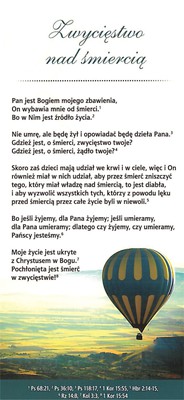 Karta proklamacja - Zwycięstwo nad śmiercią