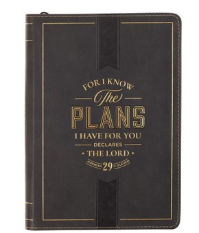 Notatnik na zamek - The Plans Charcoal Faux 