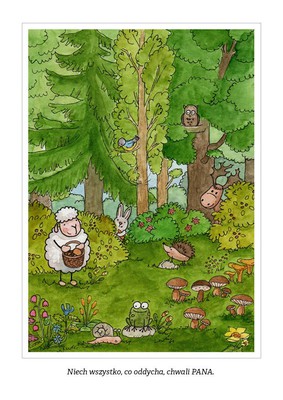 Pocztówka z kolorowanką - Niech wszystko