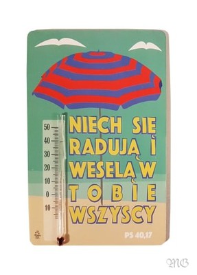 Termometr - Niech się radują - parasol