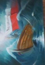 Naklejka prostokąt - Nie lękajcie się - statek