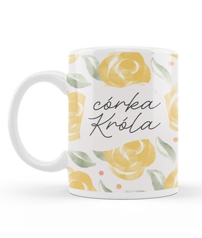 Kubek Szaron - Córka Króla - akwarela żółty