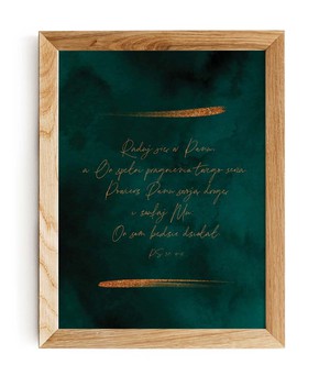 Plakat A4 - Raduj się zieleń