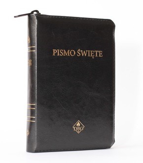 Biblia DBG - mała - PU zamek złocenia czarna