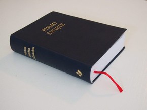Nowa Biblia gdańska ekoskóra miękka,GRANAT wycięci