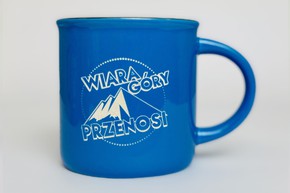Kubek grawerowany - niebieski - Wiara