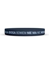 Opaska silikonowa - Dla Boga bowiem - granat