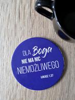Podkładka korkowa okrągła - Dla Boga nie ma nic