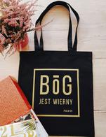 Torba Bóg jest wierny - czarna