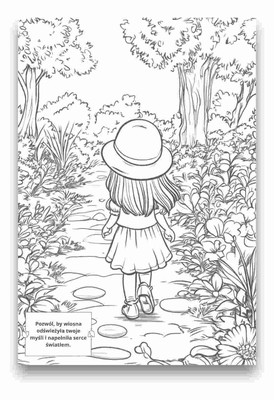 Kolorowanka - wiosna w moim ogrodzie