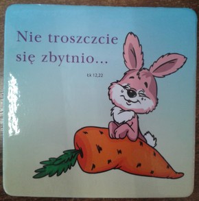 Podstawka korkowa - Nie troszczcie się  marchewka