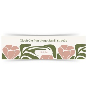 Zakładka duża - Niech cię Pan - kwiaty 