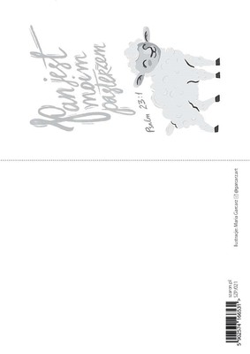 Pocztówka z kolorowanką - Pan jest moim pasterzem