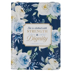 Notatnik skórzany z zamkiem - Proverbs 31:25