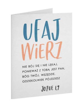 A Kartka składana - Ufaj wierz