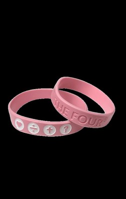 Opaska silikonowa The Four - różowa 18cm