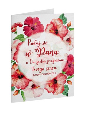 A Kartka składana - Raduj się w Panu - kwiat