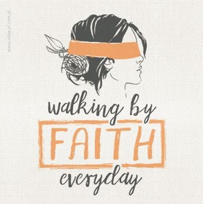 Podstawka korkowa AF - Walking by Faith - kobieta