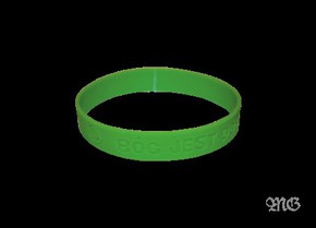 Opaska silikonowa - Bóg jest dobry - zielona