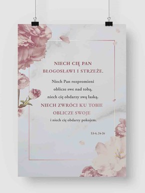 Plakat A4 - Błogosławieństwo Róże