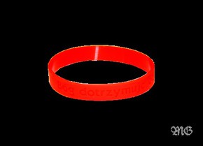 Opaska silikonowa - Bóg dotrzymuje - pomarańczowa