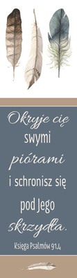 Zakładka duża - Okryję cię swymi piórami