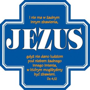 Naklejka Jezus - niebieska