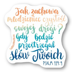 Naklejka - Psalm 119:9