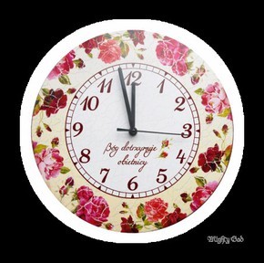 Zegar - Bóg dotrzymuje obietnicy - róże