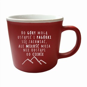 Kubek KZ - Bo góry mogą ustąpić - czerwony
