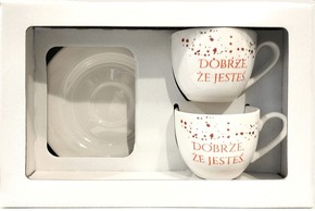 Zestaw filiżanek - Dobrze że jesteś 